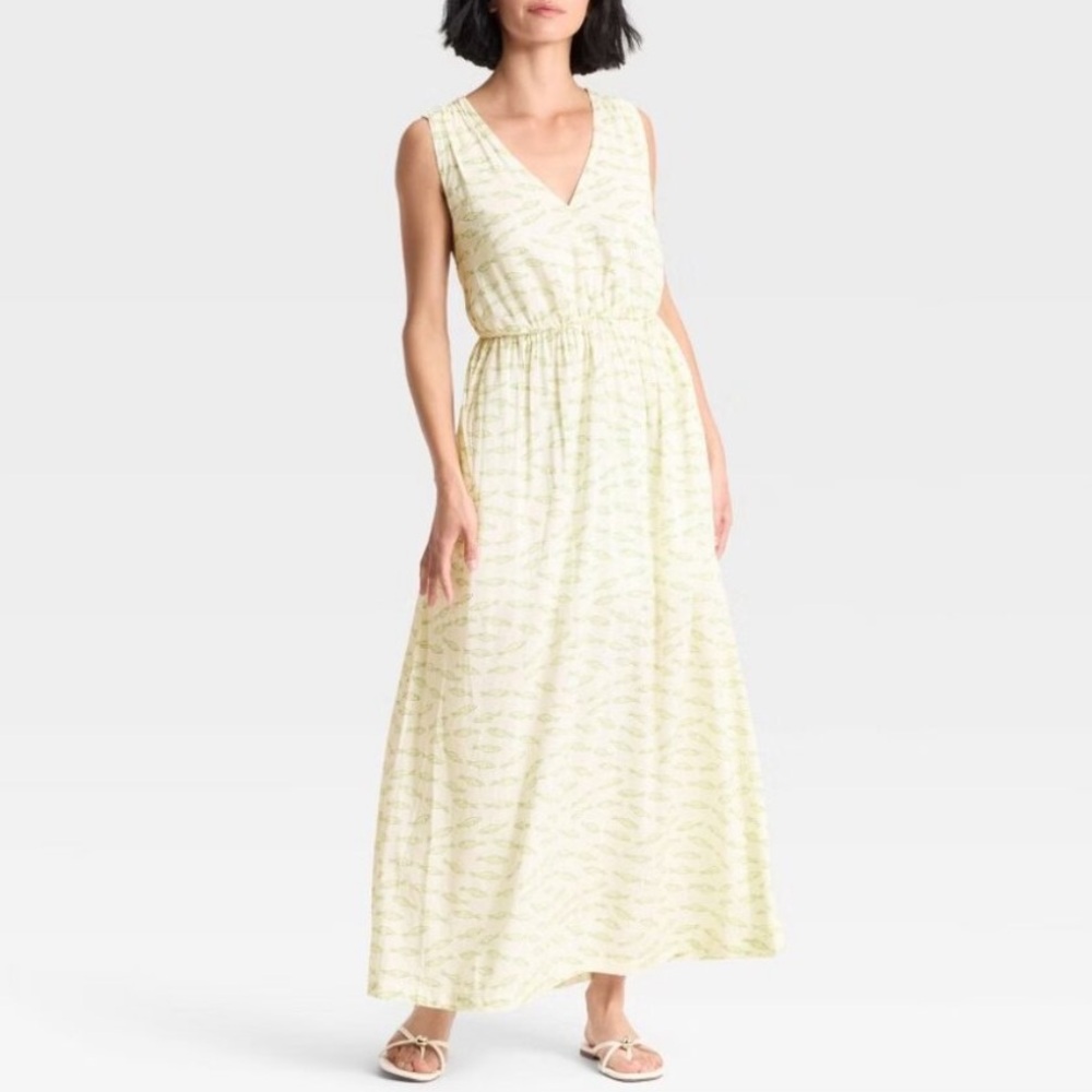 a New Day Fish Print Maxi Open Back Sundress